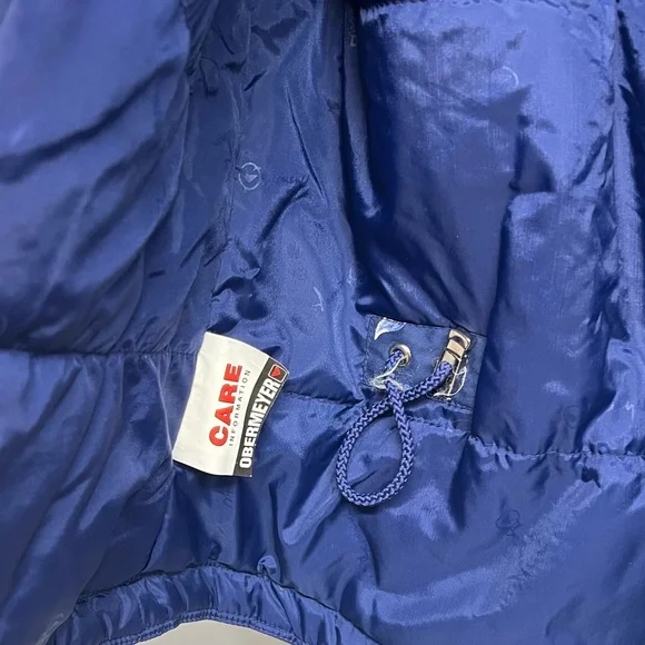 Obermeyer Iris Blue Floral Zip Front Insulated Ski Snowboard Hood Coat Women 12 - Picture 12 of 16